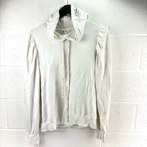 SUNDRY for Evereve Women Ivory Pullover Hoodie Sweatshirt Sz S
